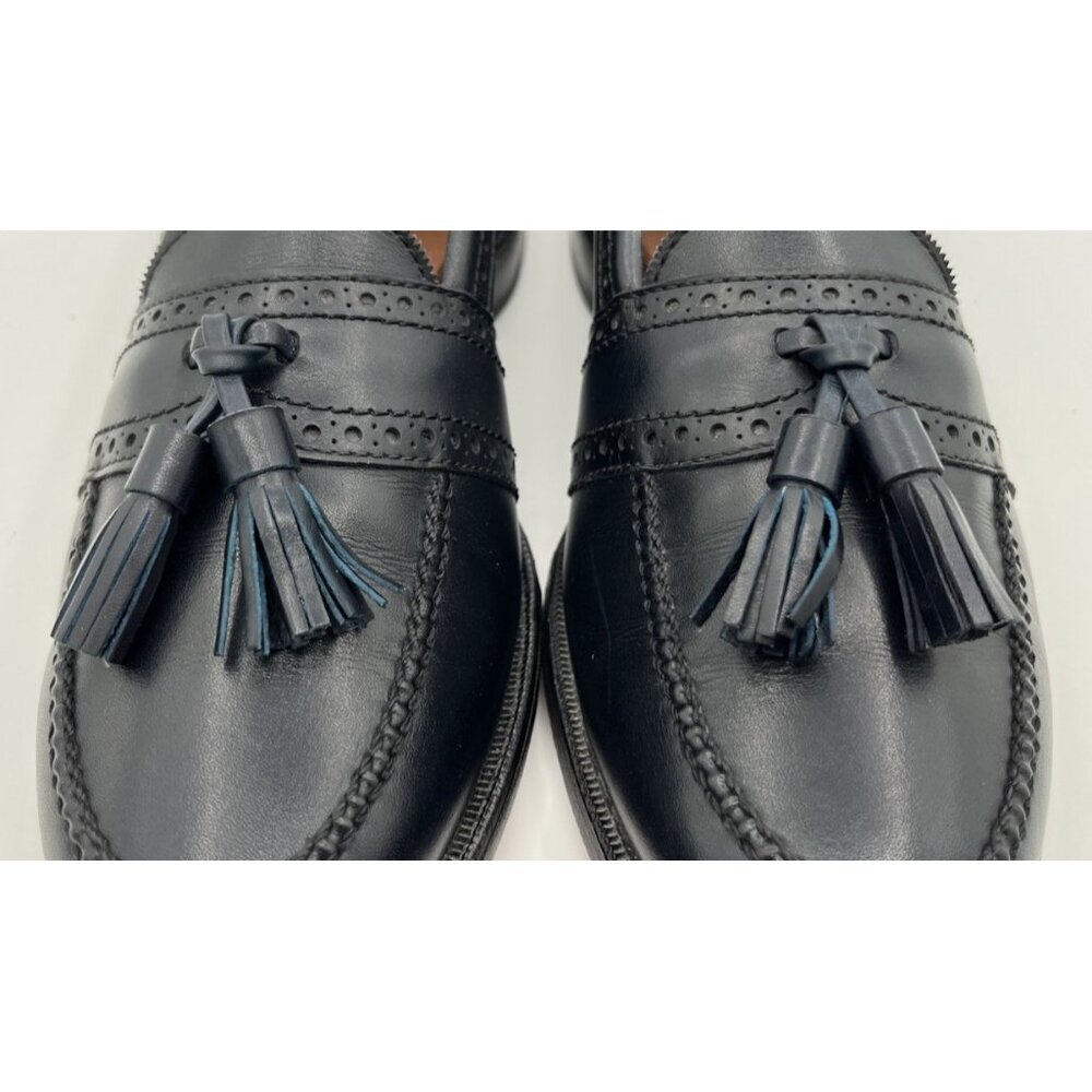 Allen Edmonds Harvard Loafers Brogue Tassel Dark Navy Blue Shoes Mens Size 7 C - Picture 7 of 12